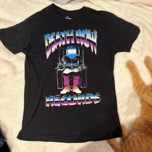 OPI Black Graphic Tee with Purple and Blue Accents